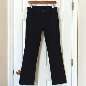 J Brand Classic Mid Rise Slim Fit Ankle Boot Cut Jeans Hewson Black 30